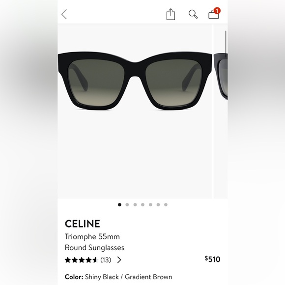 Celine Triomphe sunglasses - Picture 1 of 4